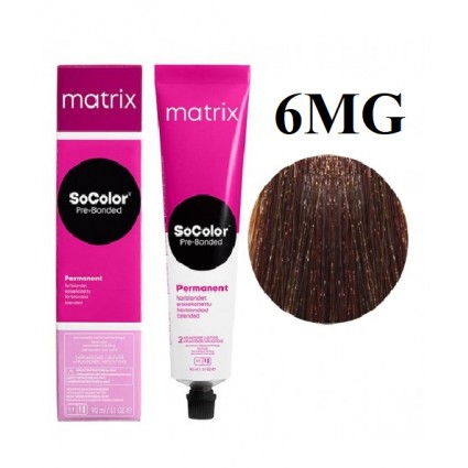 Стійка крем-фарба Matrix Socolor Pre-Bonded 6MG Темний блондин моко золотистий 90 мл