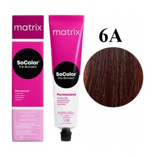 Стійка крем-фарба Matrix Socolor Pre-Bonded 6A Темний блондин попелястий 90 мл