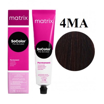 Стійка крем-фарба Matrix Socolor Pre-Bonded 4MA Шатен моко попелястий 90 мл