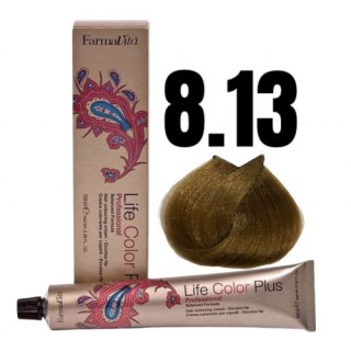 Стійка крем-фарба Farmavita Life Color Plus 8.13 Cвітлий блондин бежевий 100 мл