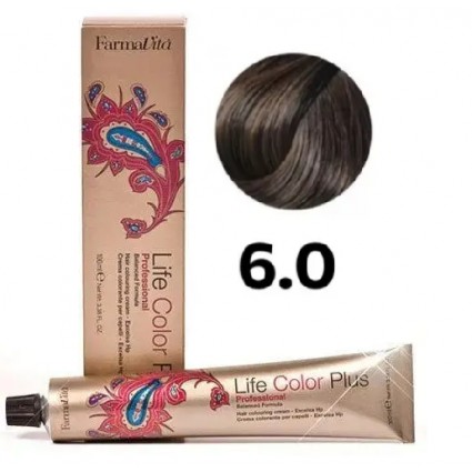 Стійка крем-фарба Farmavita Life Color Plus 6.0 Темний блондин 100 мл