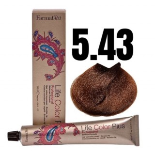 Стійка крем-фарба Farmavita Life Color Plus 5.43 Світло-каштановий золотисто-мідний 100 мл