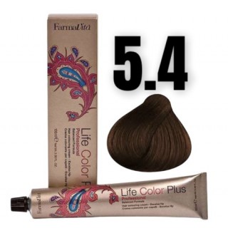 Стійка крем-фарба Farmavita Life Color Plus 5.4 Cвітло-каштaнoвий мідний 100 мл