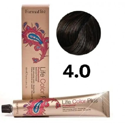 Стійка крем-фарба Farmavita Life Color Plus 4.0 Каштановий 100 мл