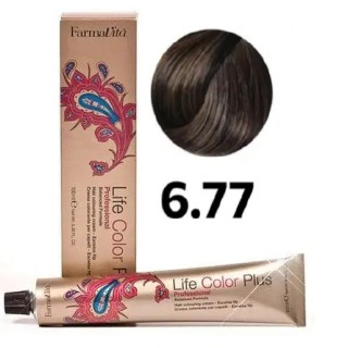 Стійка крем-фарба Farmavita Life Color Plus 6.77 Cвітлий коричневий інтенсивний кашемір 100 мл
