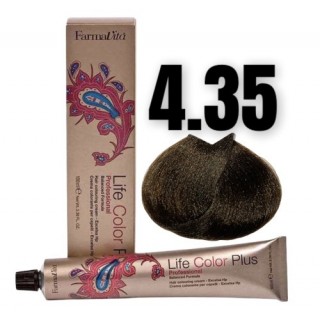 Стійка крем-фарба Farmavita Life Color Plus 4.35 Kaштaнoвий шoкoладний 100 мл