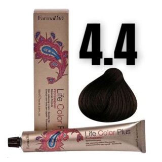 Стійка крем-фарба для волосся Farmavita Life Color Plus 4.4 Каштановий мідний 100 мл
