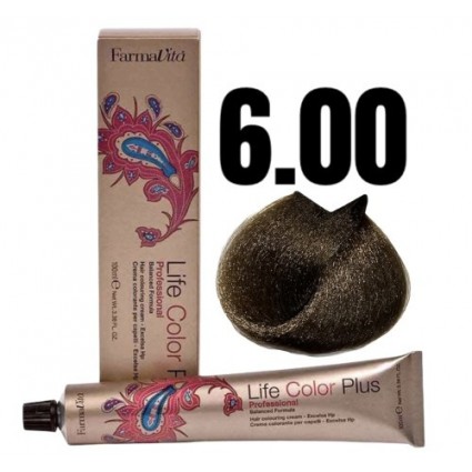 Стійка крем-фарба Farmavita Life Color Plus 6.00 Насичений темний блондин 100 мл Стійка крем-фарба Farmavita Life Color Plus 6.00 Насичений темний блондин 100 мл