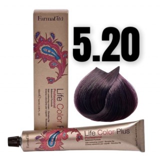 Стійка крем-фарба Farmavita Life Color Plus 5.20 Світло-каштановий ірис 100 мл