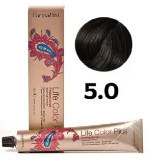 Стійка крем-фарба Farmavita Life Color Plus 5.0 Світло-каштановий 100 мл