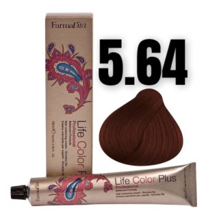 Стійка крем-фарба Farmavita Life Color Plus 5.64 Світло-каштановий мідно-червоний 100 мл