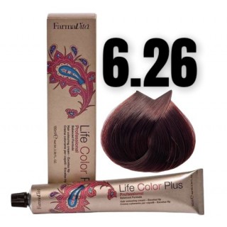 Стійка крем-фарба Farmavita Life Color Plus 6.26 Темний блондин червоний ірис 100 мл