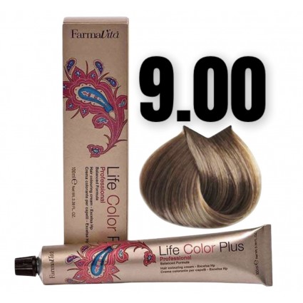 Стійка крем-фарба Farmavita Life Color Plus 9.00 Насичений дуже світлий блондин 100 мл Стійка крем-фарба Farmavita Life Color Plus 9.00 Насичений дуже світлий блондин 100 мл