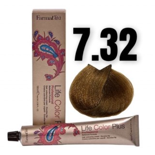 Стійка крем-фарба Farmavita Life Color Plus 7.32 Блондин золотистий іpic 100 мл