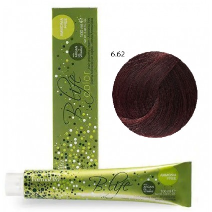 Безаміачна крем-фарба FarmaVita B.Life Color 6.62 Темний блондин фіолетово-червоний 100 мл
