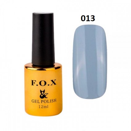 Гель-лак F.O.X gel-polish gold Pigment 013 сірий із блакитним підтоном 12 мл