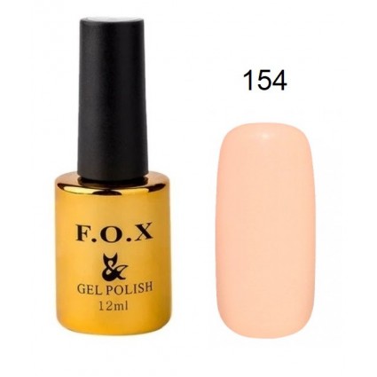 Гель-лак F.O.X Gel Polish Gold Pigment 154 бежево-молочно-рожевий 12 мл