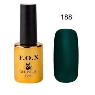 Гель-лак F.O.X Gel Polish Gold Pigment 188 темно-смарагдовий 12 мл