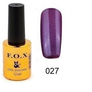 Гель-лак F.O.X Gel Polish Gold Pigment 027 синьо-фіолетовий з перламутром і мікроблеском 12 мл