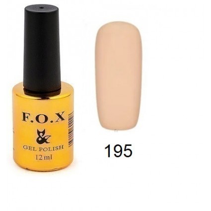 Гель-лак F.O.X Gel Polish Gold Pigment 195 молочно-рожево-бежевий 12 мл