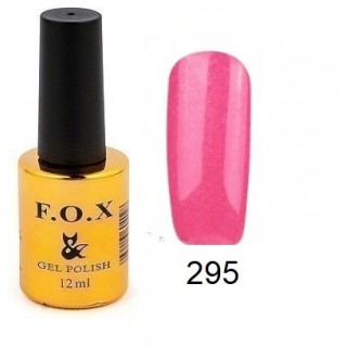 Гель-лак F.O.X Gel Polish Gold Pigment 295 рожева фуксія з мікроблоском 12 мл
