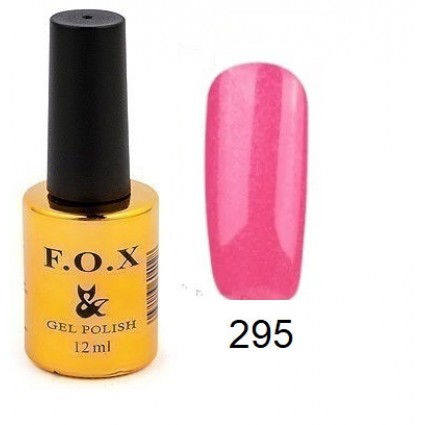 Гель-лак F.O.X Gel Polish Gold Pigment 295 рожева фуксія з мікроблоском 12 мл