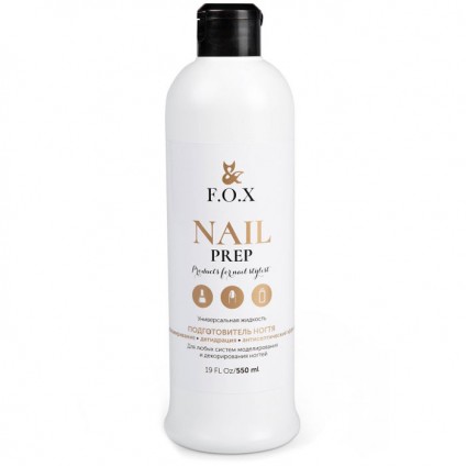 Засіб для знежирення та дегідратації нігтів F.O.X gold Nail Prep 550 мл