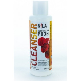Рідина для зняття липкого шару троянда 100 мл Cleanser Nila