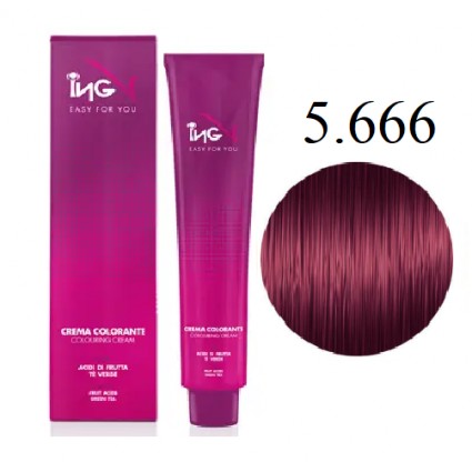 Крем-фарба для волосся ING Professional Coloring Cream 5.666 Черешня-вишня 100 мл Крем-фарба для волосся ING Professional Coloring Cream 5.666 Черешня-вишня 100 мл
