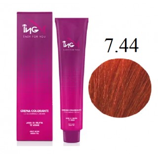 Крем-фарба для волосся ING Professional Coloring Cream 7.44 Русяво-мідний інтенсивний 100 мл