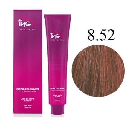 Крем-фарба для волосся ING Professional Coloring Cream 8.52 Світло-русявий махагон ірис 100 мл Крем-фарба для волосся ING Professional Coloring Cream 8.52 Світло-русявий махагон ірис 100 мл