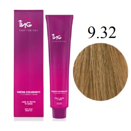 Крем-фарба для волосся ING Professional Colouring Cream 9.32 Екстра світло-русявий бежевий 100 мл Крем-фарба для волосся ING Professional Colouring Cream 9.32 Екстра світло-русявий бежевий 100 мл