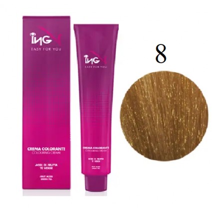 Крем-фарба для волосся ING Professional Coloring Cream 8 Світлий блондин 100 мл Крем-фарба для волосся ING Professional Coloring Cream 8 Світлий блондин 100 мл