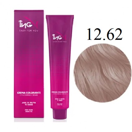 Крем-фарба для волосся ING Professional Coloring Cream 12.62 Ультра блонд рожевий 100 мл Крем-фарба для волосся ING Professional Coloring Cream 12.62 Ультра блонд рожевий 100 мл