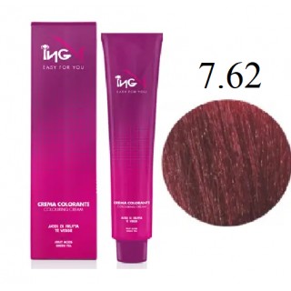 Крем-фарба для волосся ING Professional Coloring Cream 7.62 Русий червоний інтенсивний 100 мл