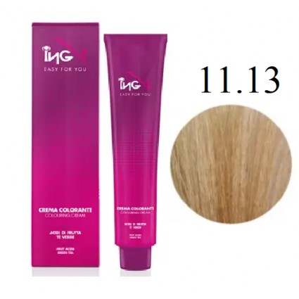 Крем-фарба для волосся ING Professional Coloring Cream 11.13 Блондин бежевий екстра 100 мл Крем-фарба для волосся ING Professional Coloring Cream 11.13 Блондин бежевий екстра 100 мл