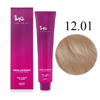 Крем-фарба для волосся ING Professional Coloring Cream 12.01 Ультра блонд попелястий 100 мл
