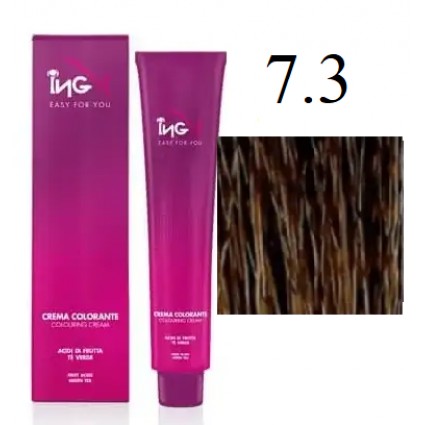 Крем-фарба для волосся безаміачна ING Professional Colouring Cream No Ammonia 7.3 Золотистий блондин 100 мл