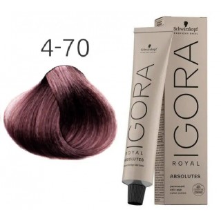 Фарба для сивого волосся Schwarzkopf Igora Absolutes 4-70 Середньо-коричневий мідний натуральний 60 мл