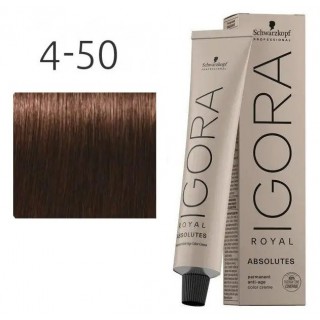 Фарба для сивого волосся Schwarzkopf Igora Absolutes 4-50 Середньо-коричневий золотистий натуральний 60 мл