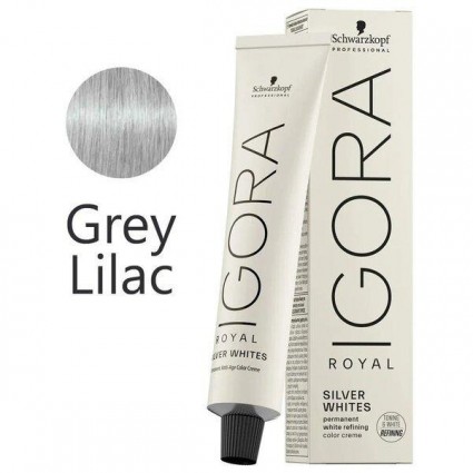 Тонуючий барвник для волосся Schwarzkopf Igora Grey Lilac Absolutes Silverwhite Холодна бузок 60 мл Тонуючий барвник для волосся Schwarzkopf Igora Grey Lilac Absolutes Silverwhite Холодна бузок 60 мл