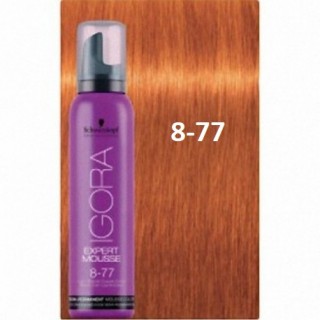 Відтіночний мус Schwarzkopf IGORA Expert Mousse 8-77 Світло-русявий Мідний Екстра 100 мл