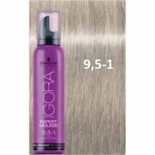 Відтіночний мус Schwarzkopf IGORA Expert Mousse 9.5-1 Платиновий Блондин Сандре 100 мл