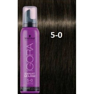 Відтіночний мус Schwarzkopf IGORA Expert Mousse 5-0 Світло-коричневий Натуральний 100 мл