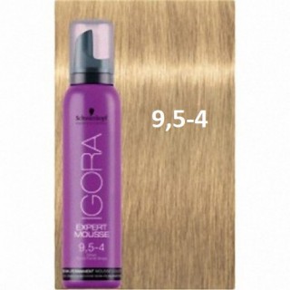 Відтіночний мус Schwarzkopf IGORA Expert Mousse 9.5-4 Платиновий Блондин Бежевий 100 мл