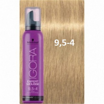 Відтіночний мус Schwarzkopf IGORA Expert Mousse 9.5-4 Платиновий Блондин Бежевий 100 мл