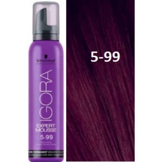 Відтіночний мус Schwarzkopf IGORA Expert Mousse 5-99 Світло-коричневий Червоний Екстра 100 мл