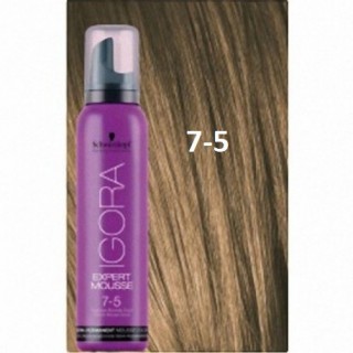Відтіночний мус Schwarzkopf IGORA Expert Mousse 7-5 Середньо-русявий Золотистий 100 мл