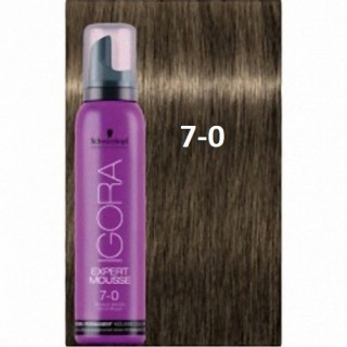 Відтіночний мус Schwarzkopf IGORA Expert Mousse 7-0 Середньо-русявий Натуральний 100 мл