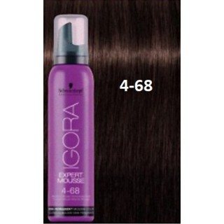 Відтіночний мус Schwarzkopf IGORA Expert Mousse 4-68 Середньо-коричневий Шоколадно-червоний 100 мл